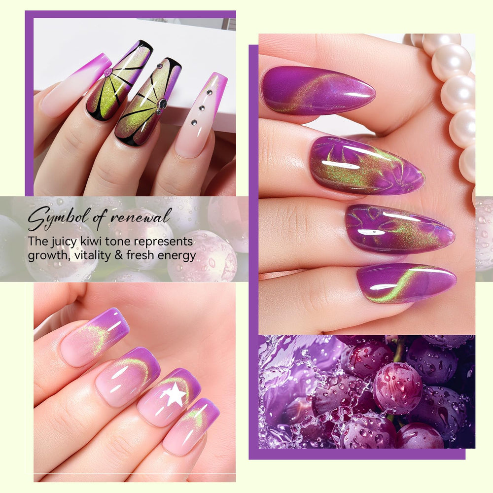 Salon-quality finish suitable for home use with magnet effect