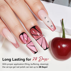 Makartt Cat Eye Gel Polish lasting glossy finish for 28+ days