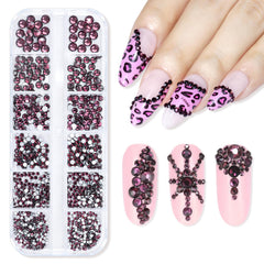 Makartt dark purple rhinestones 1.5mm flatback add subtle nail sparkle.