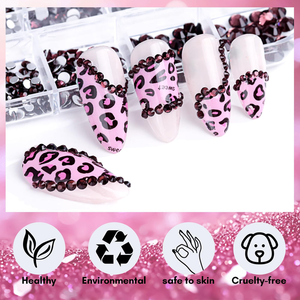 Makartt dark purple rhinestones 4mm flatback prominent flair for designs.