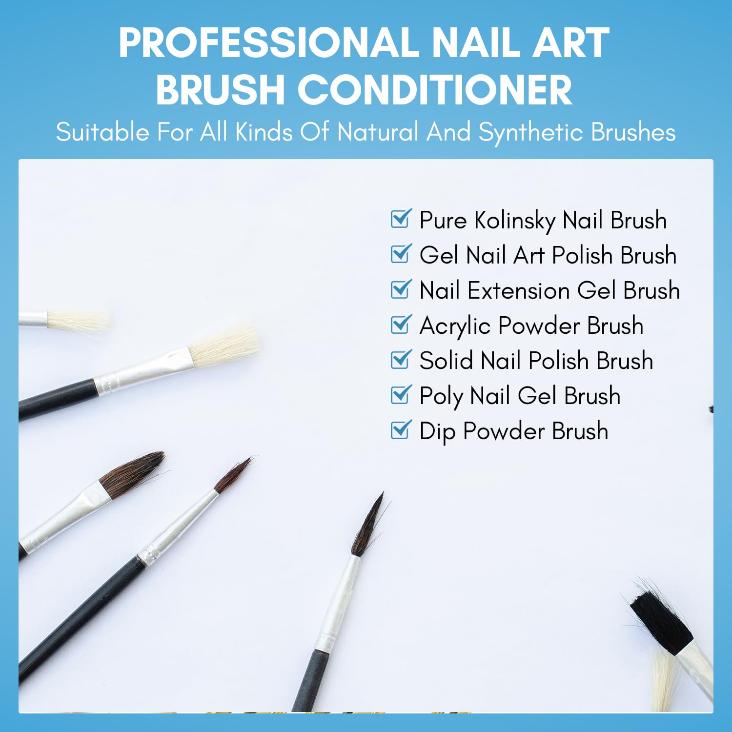 Makartt Dip Powder Brush Cleaner removing sealants and residue from brushes
