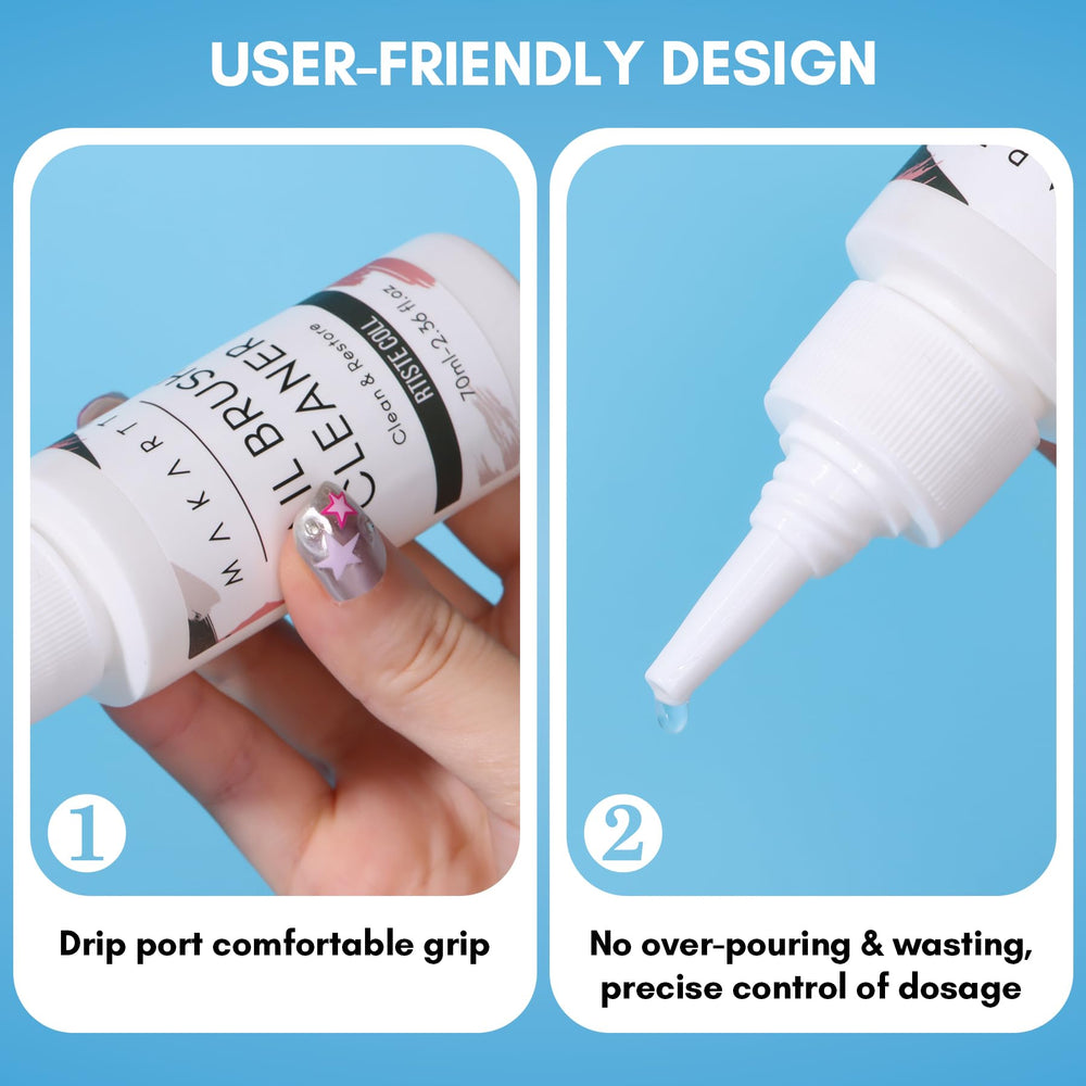 Makartt Gel Brush Cleaner dissolving gel residue from brushes after use