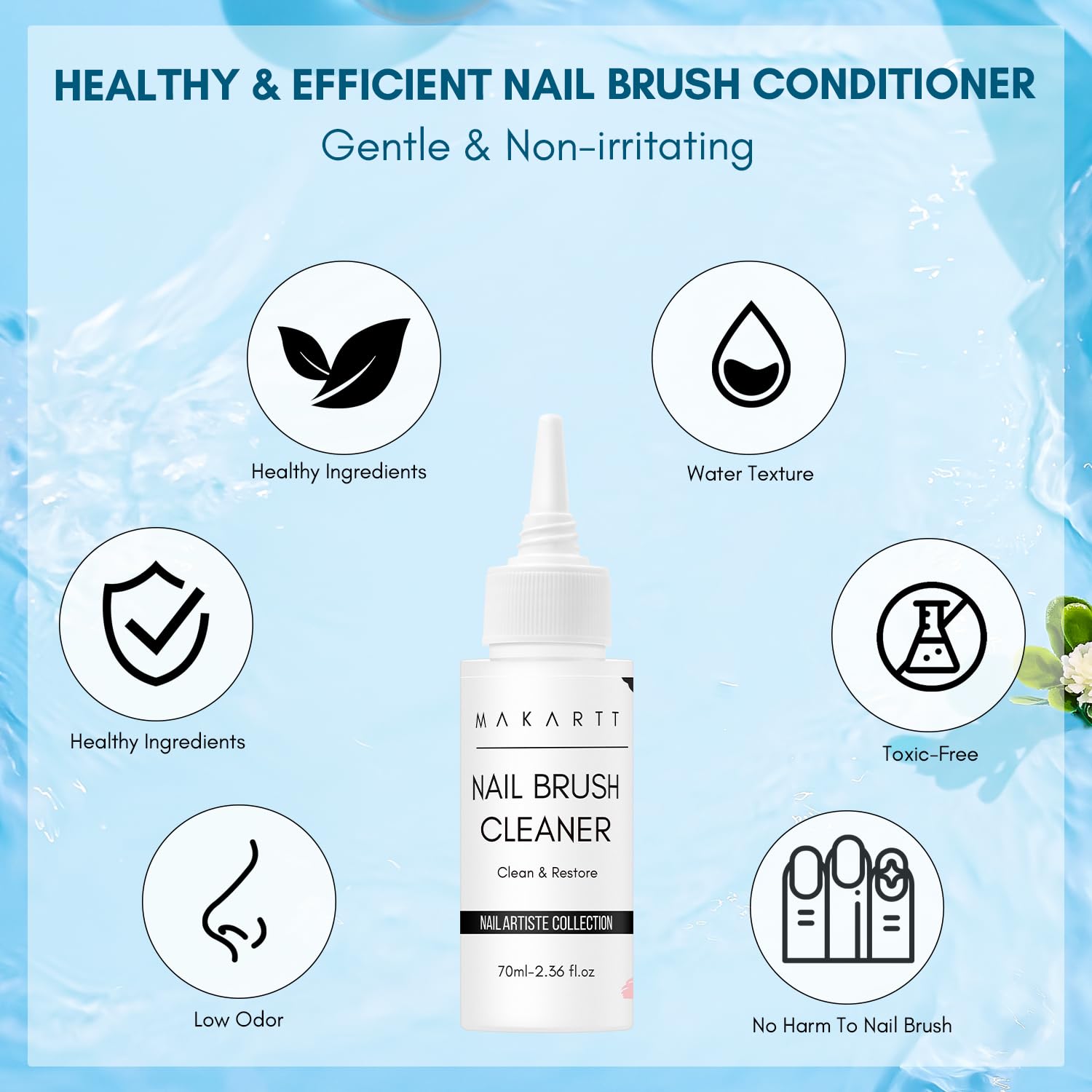 Makartt Nail Extension Brush Cleaner suitable for diverse nail brushes