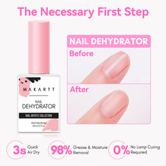 Makartt nail primer application on nail to boost adhesion