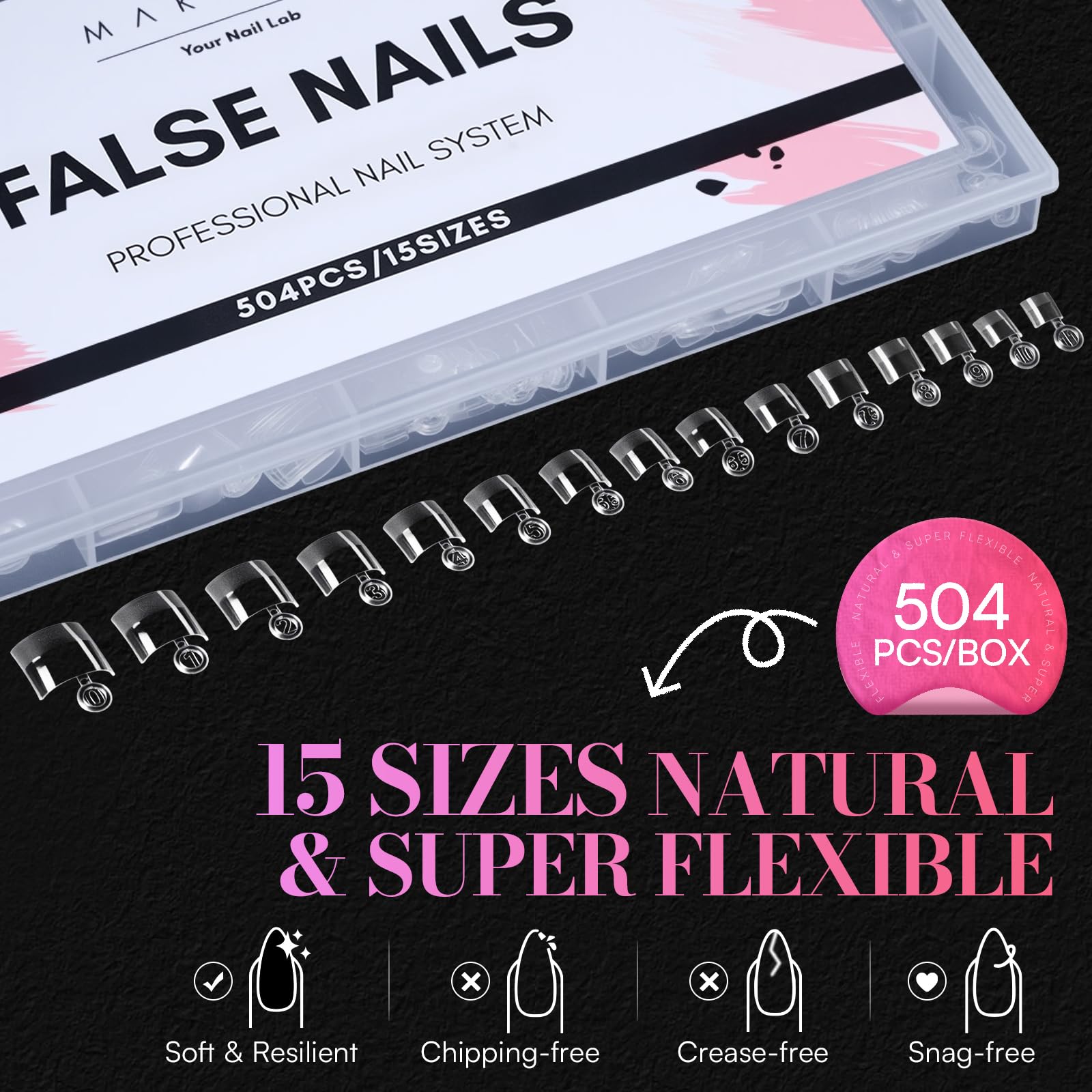 Makartt nail tips application process demonstrates easy fitting and secure wear