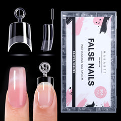 Makartt short square nail tips packaging shows a 504-piece set for easy shopping