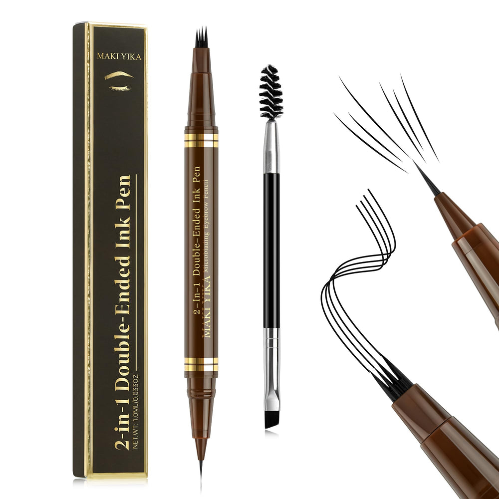 MAKI YIKA microblading eyebrow pencil with 4-fork tip for natural hair-like brows