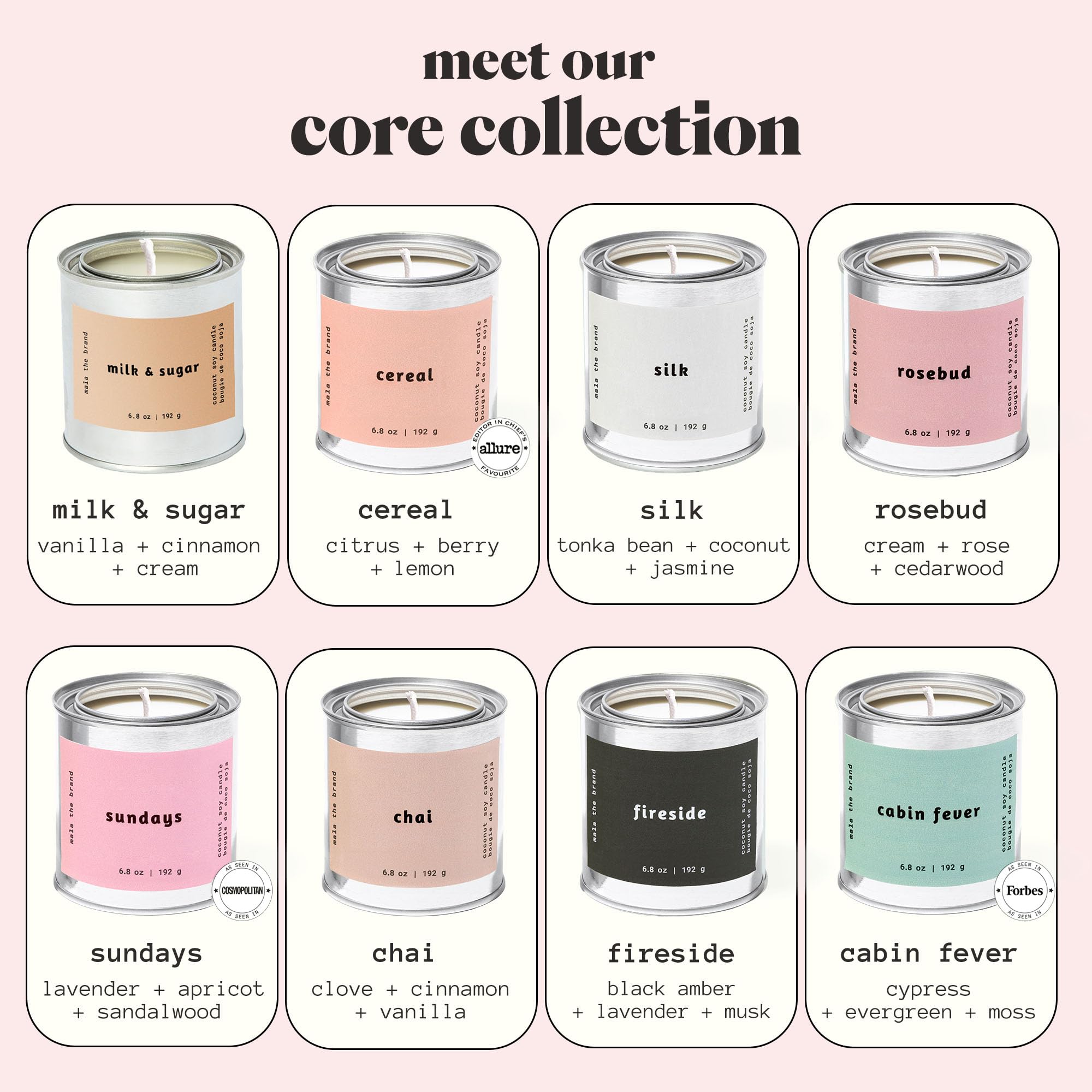 Cruelty-free and recyclable packaging for MALA candle