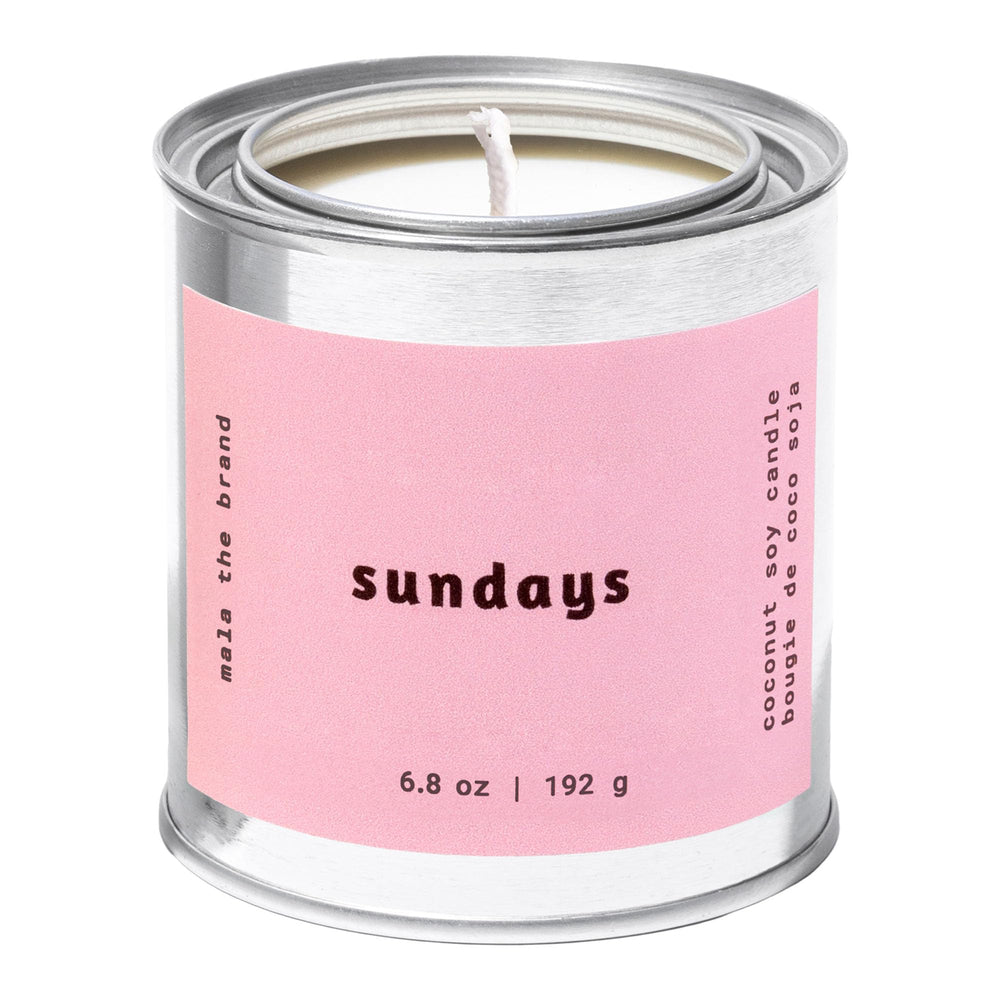 Close-up of the soy-coconut wax blend in MALA Sundays candle