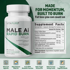 Close-up of thermogenic capsules for Male AI Rapid Burn