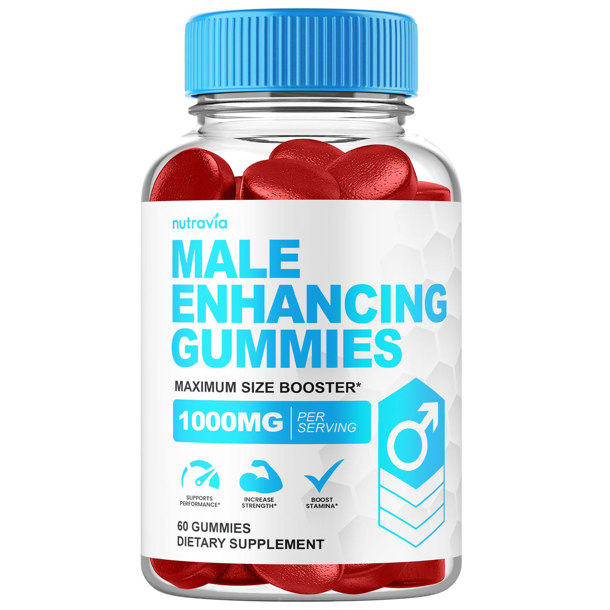 Hero image of Male Enhancing Gummies bottle with 60 gummies