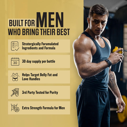 Graphic showing energy boost with Male Performance Burner