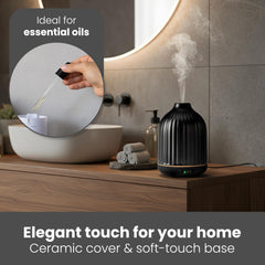 MALMØ Ceramic Diffuser 250ml black diffuser in living room