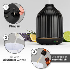 MALMØ 250ml ceramic diffuser emitting a gentle mist