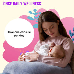 Brand packaging and branding elements for Mama's Select Postnatal Vitamins.