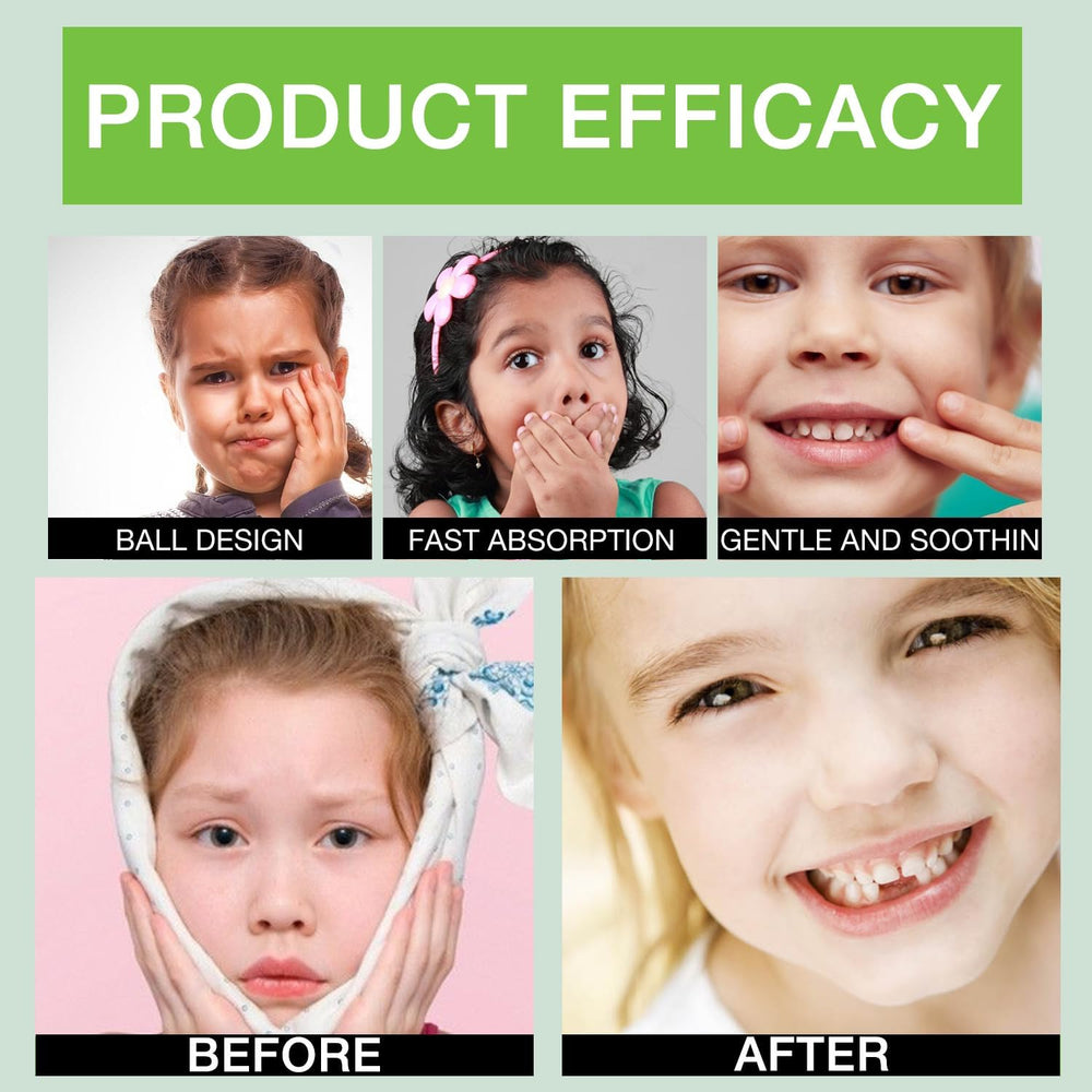 Roll-on being applied to baby's jawline