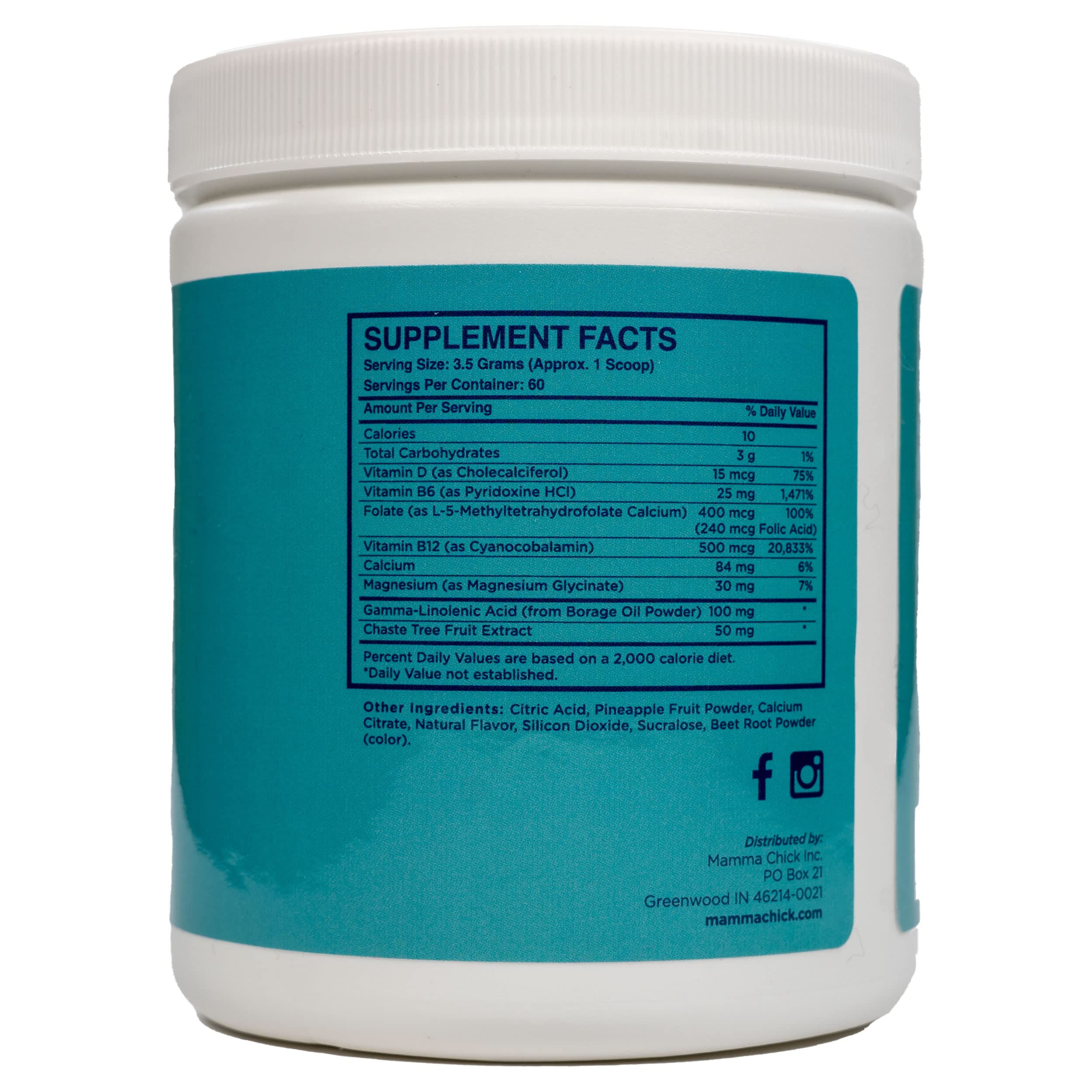 Vegan and sugar-free PMS relief supplement by Mamma Chick
