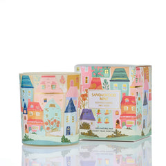 M&SENSE sandalwood mint soy candle 10.2 oz front view