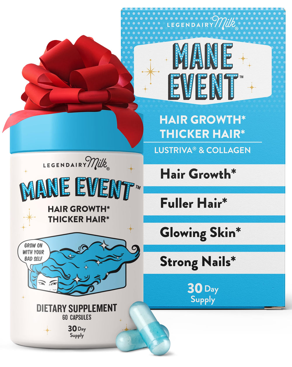 Legendairy Milk Mane Event Hair Growth Vitamins bottle for women