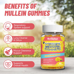 Close-up of mango-flavored mullein gummies