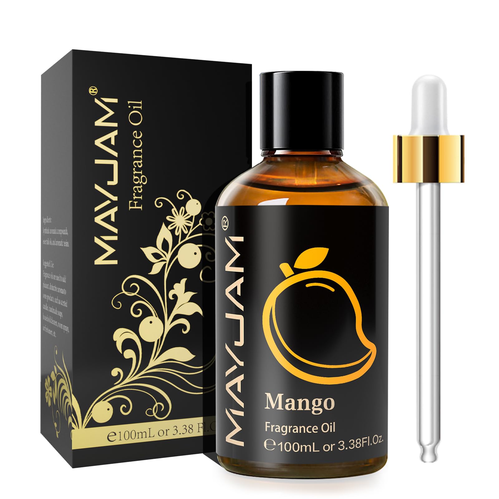MAYJAM Mango Fragrance Oil in an amber 100ml bottle