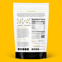 Product packaging displaying Mango Green Tea Collagen