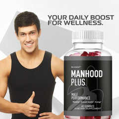 Manhood Plus supplement gummies bottle