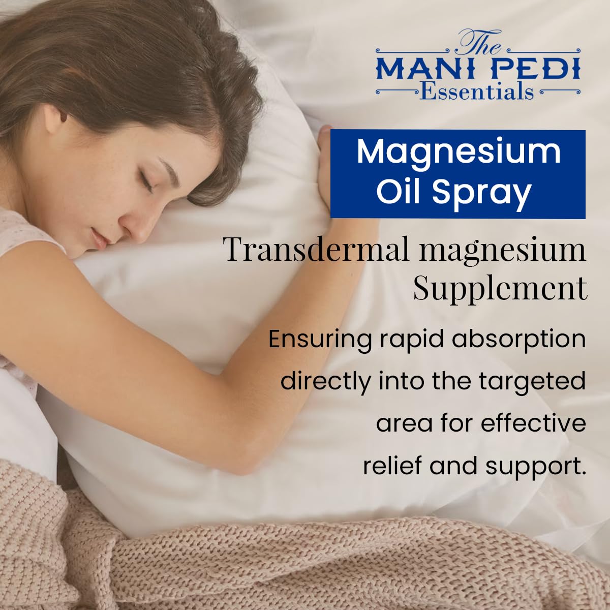 Non-greasy magnesium oil absorption into the skin