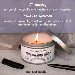 Gift-ready packaging for Manifest Candles Lavender & Sage Crystal Bracelet candle