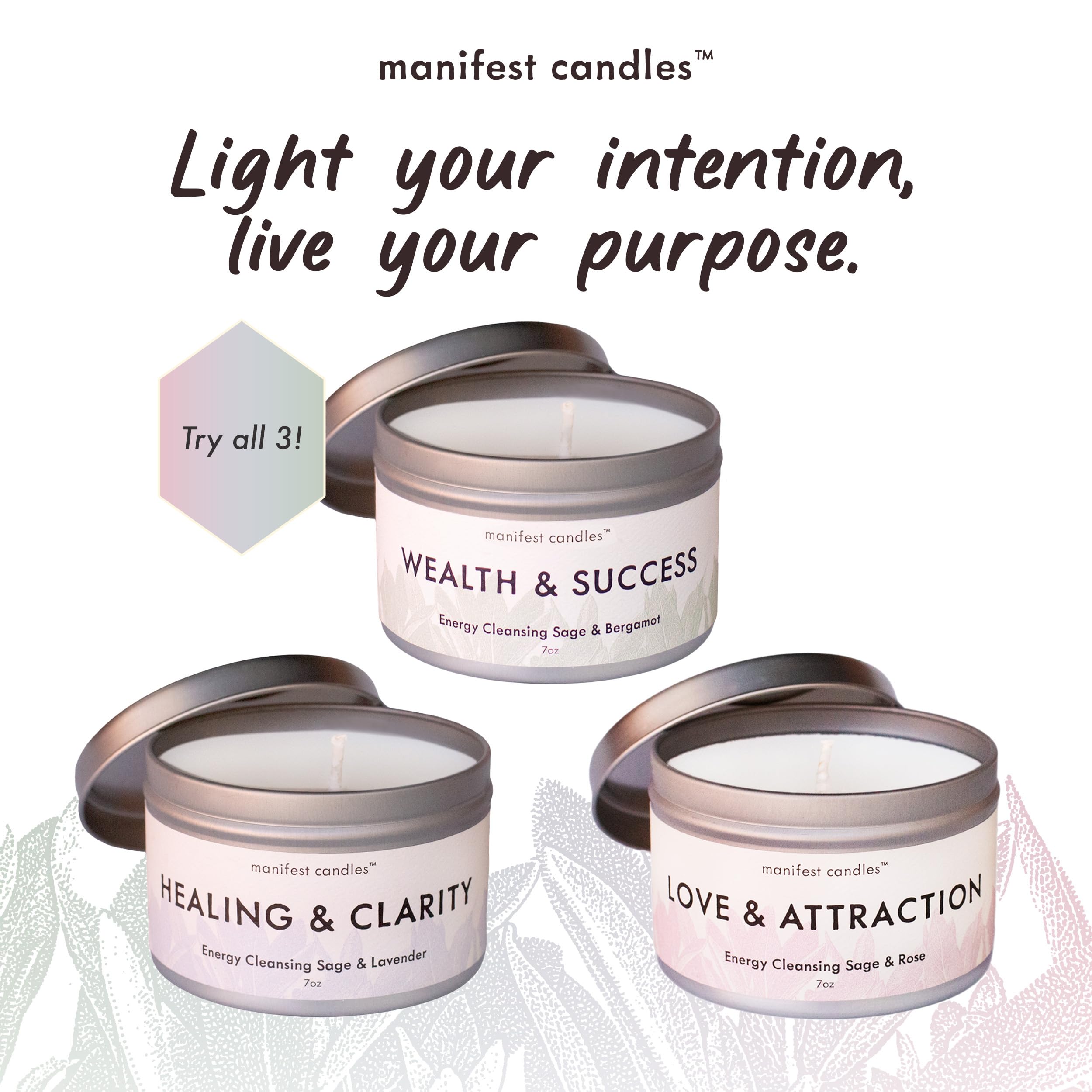 Candle burning in a calm spa-like setting with crystal bracelet