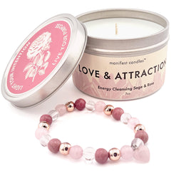 Gift-ready Manifest Candles Love Candle with bracelet