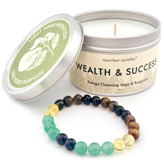 Home decor scene with the candle emitting calm positive energy