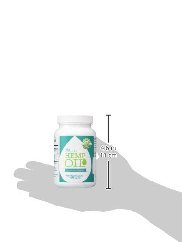 Close-up of hemp oil softgel capsules (1000 mg)
