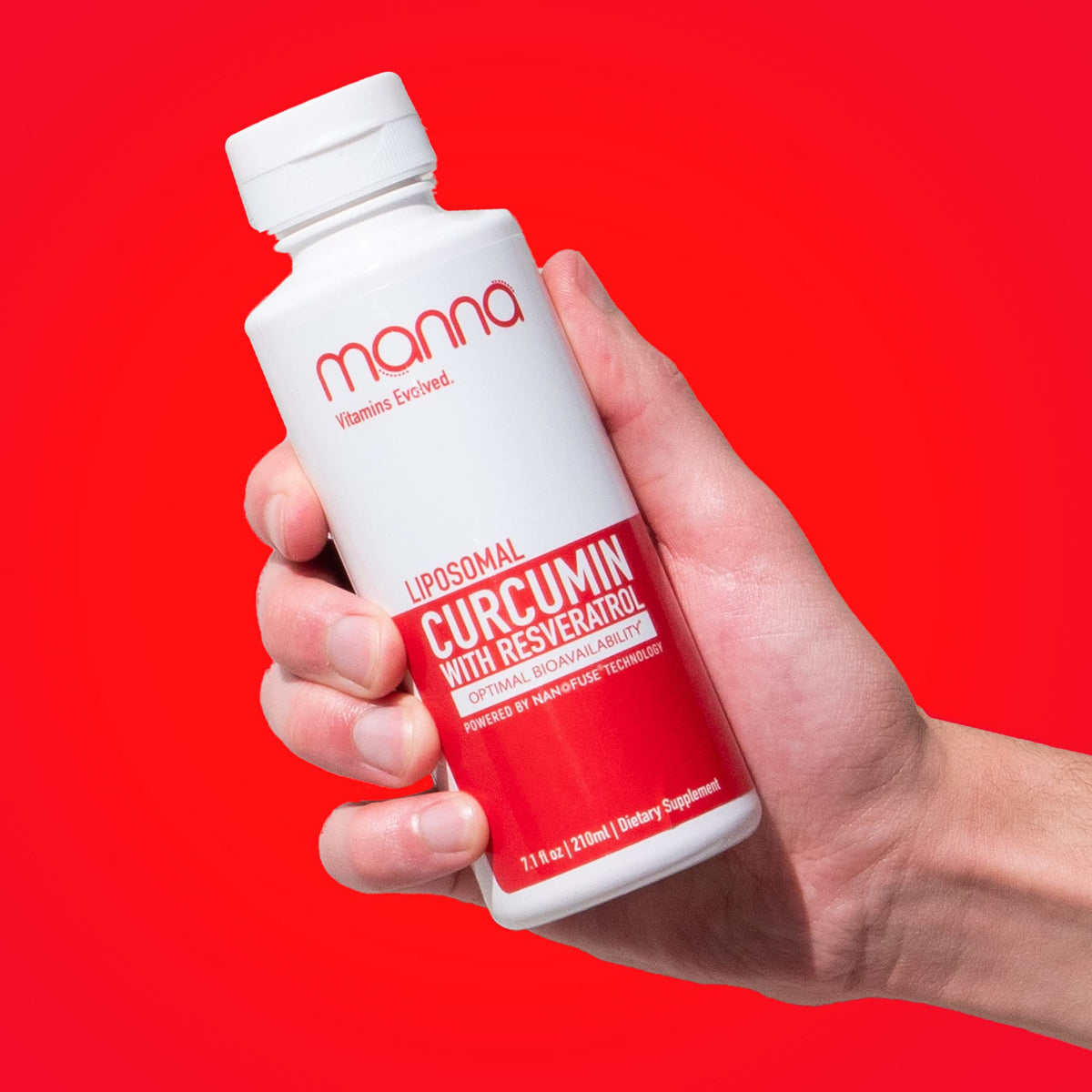 Manna Curcumin Resveratrol Liposomal bottle front