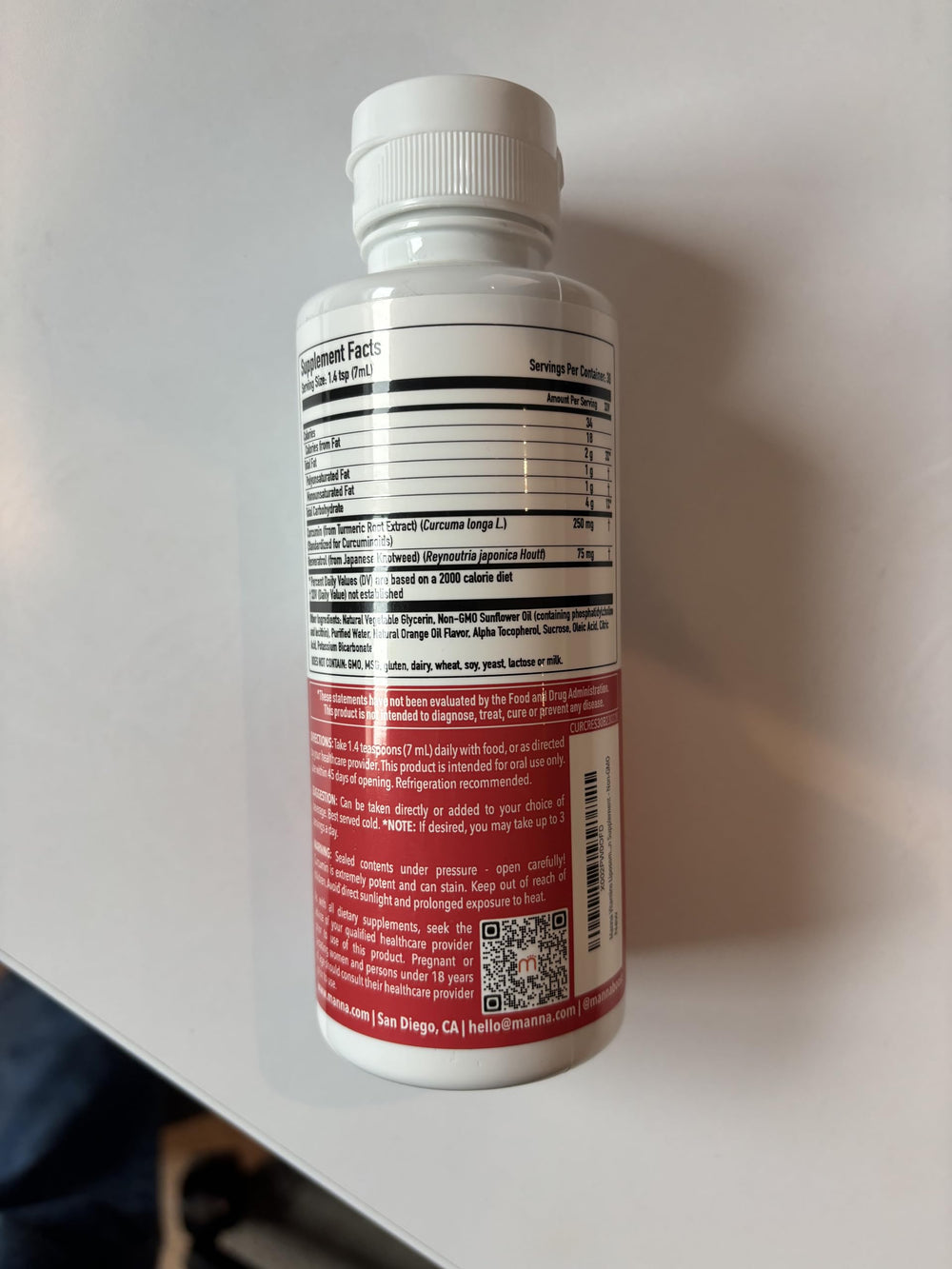 Packaging detail showing manufacturing date and shelf life