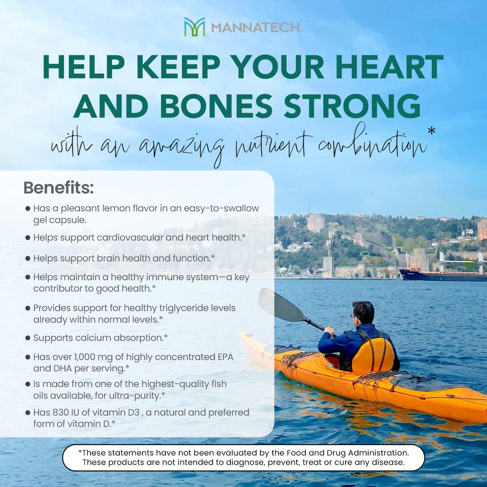 Infographic illustrating EPA and DHA from pure fish oil