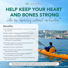 Infographic illustrating EPA and DHA from pure fish oil