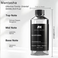 Close-up of Mantasha diffuser oil bottle