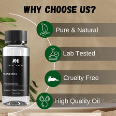 Ingredients label for Mantasha diffuser oil