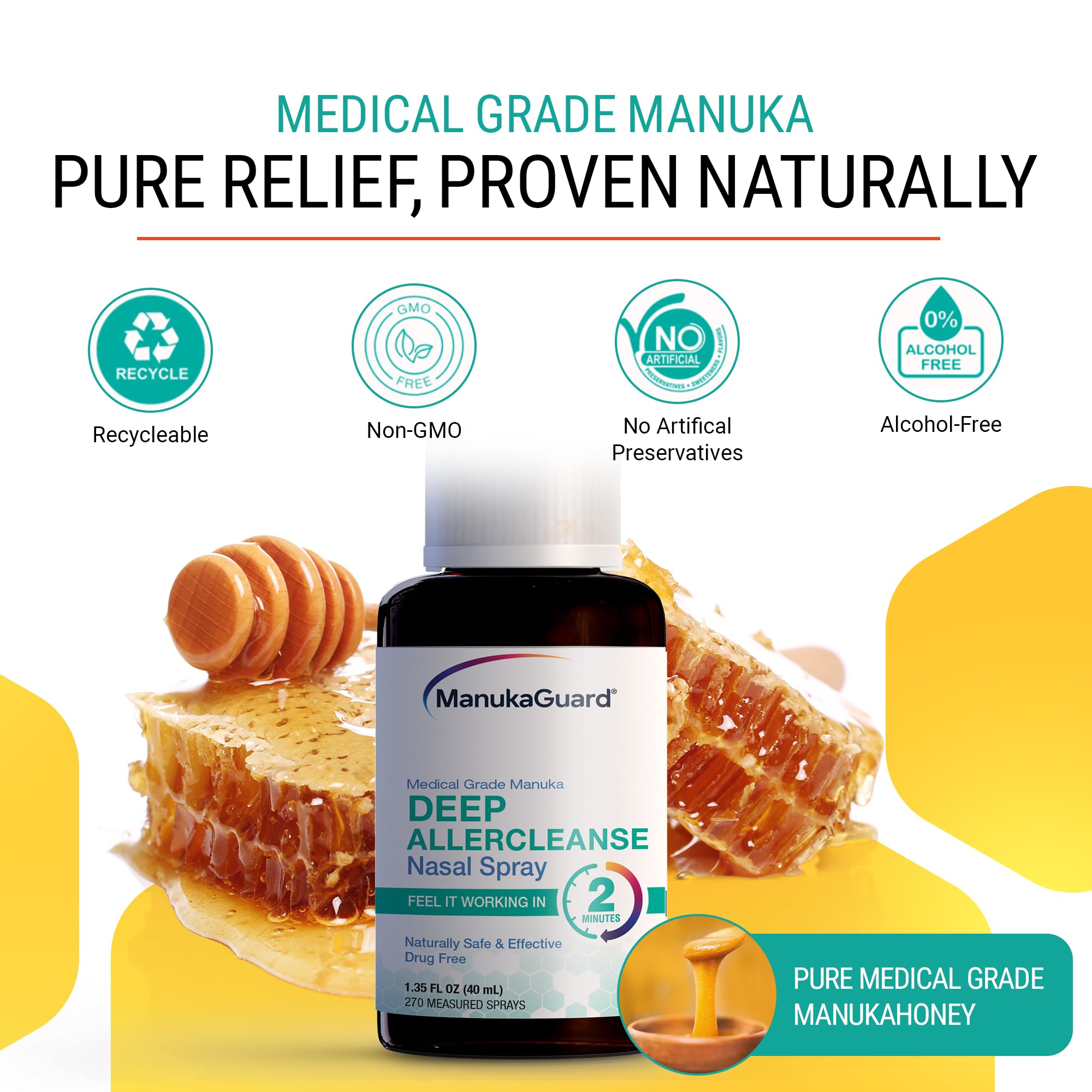 ManukaGuard Deep Allercleanse closeup shows the nozzle design for easy use.