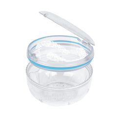 Transparent Maoerdental retainer cleaner case with double-layer leak-proof design
