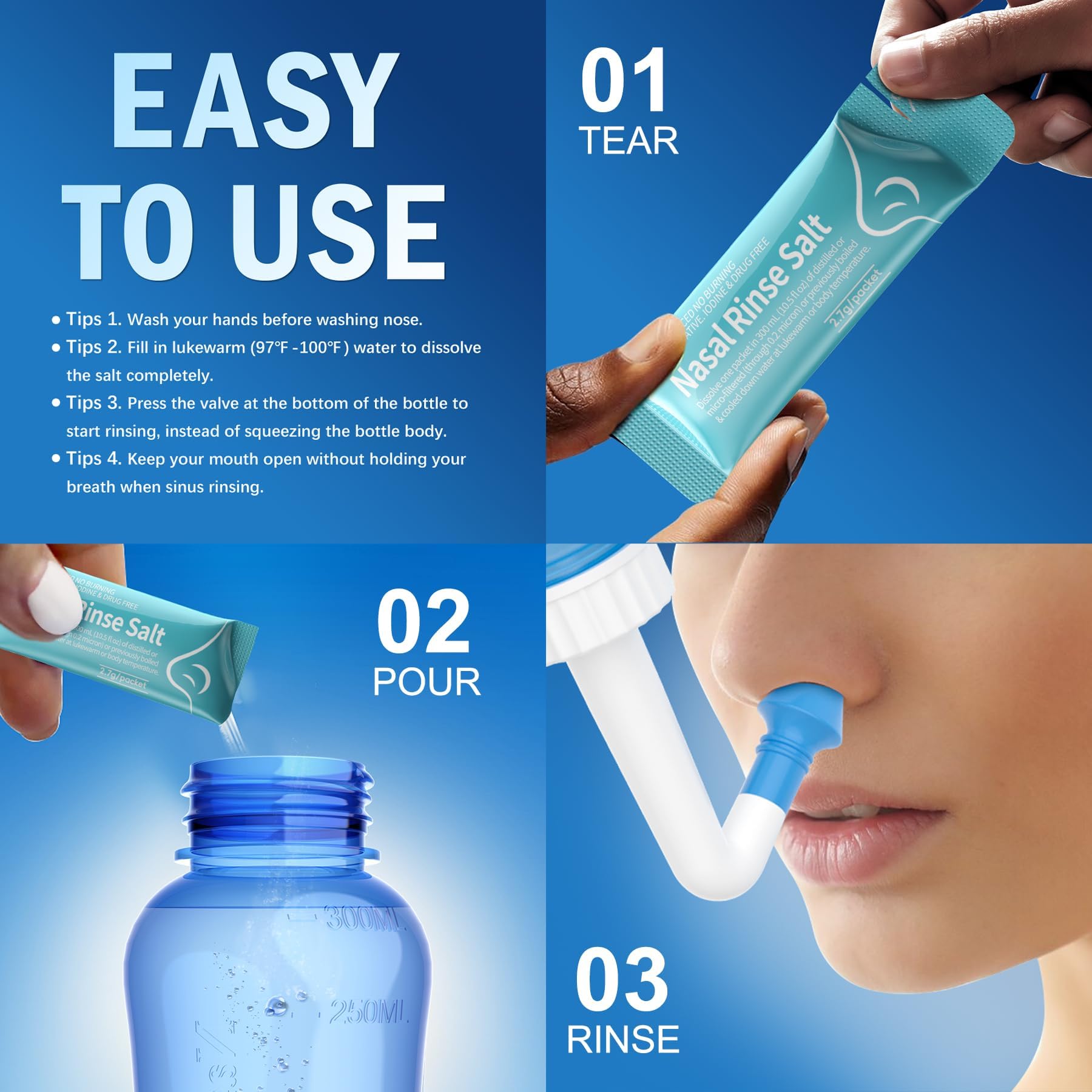 MAOEVER fast-dissolving nasal salt for smooth irrigation