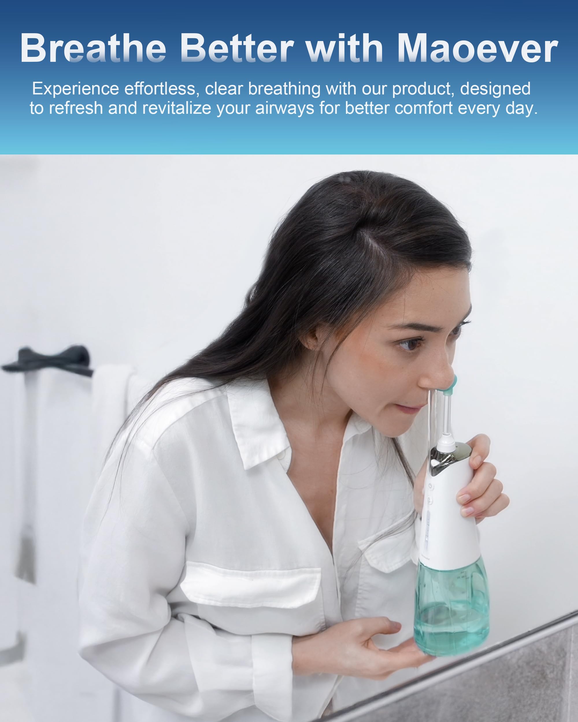 MAOEVER ipx7-waterproof design enables safe shower use and easy cleaning.