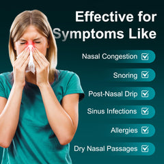 MAOEVER Neti Pot with 30 salt packets highlights included nasal rinse supplies