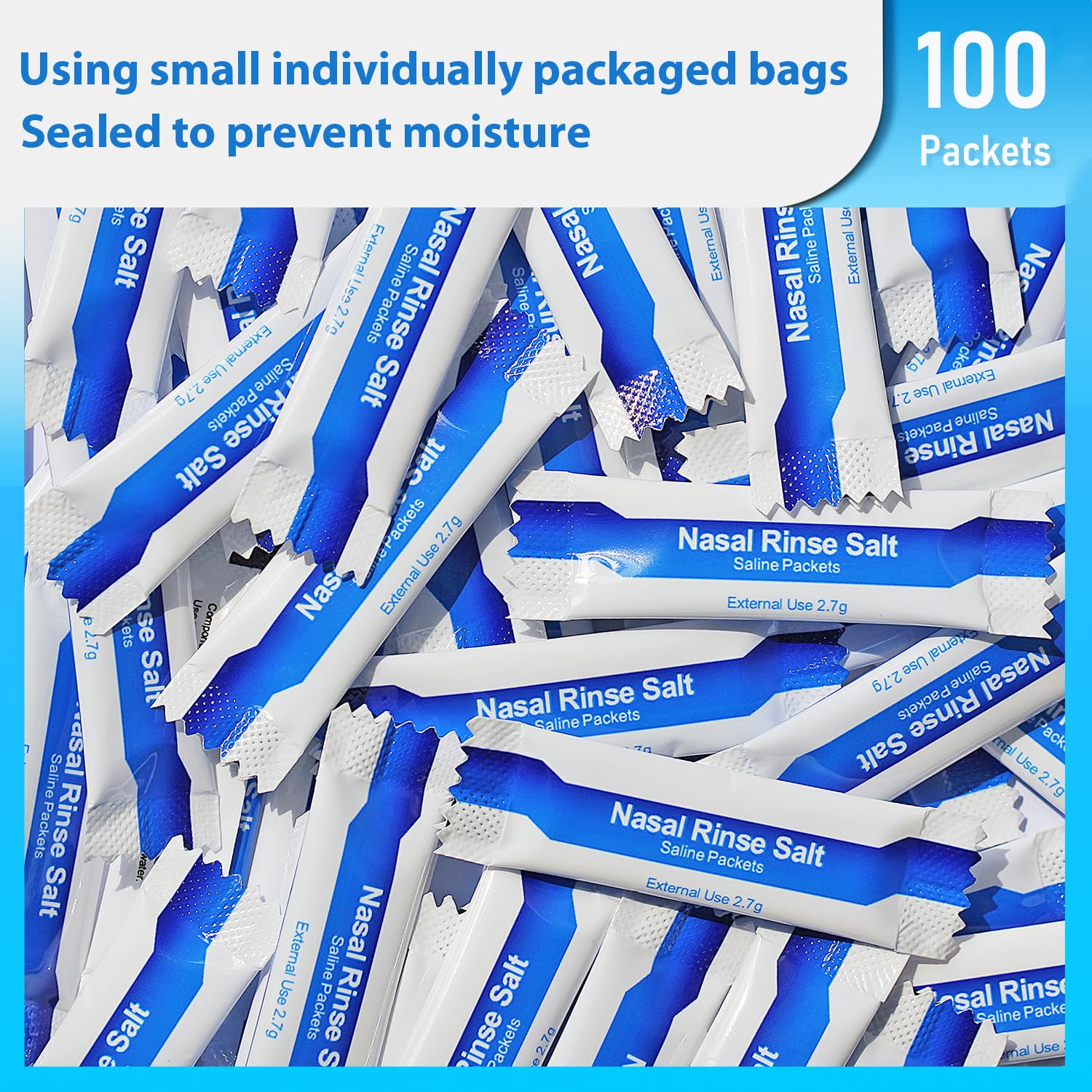 MAOEVER saline packets dissolve easily for smooth nasal irrigation