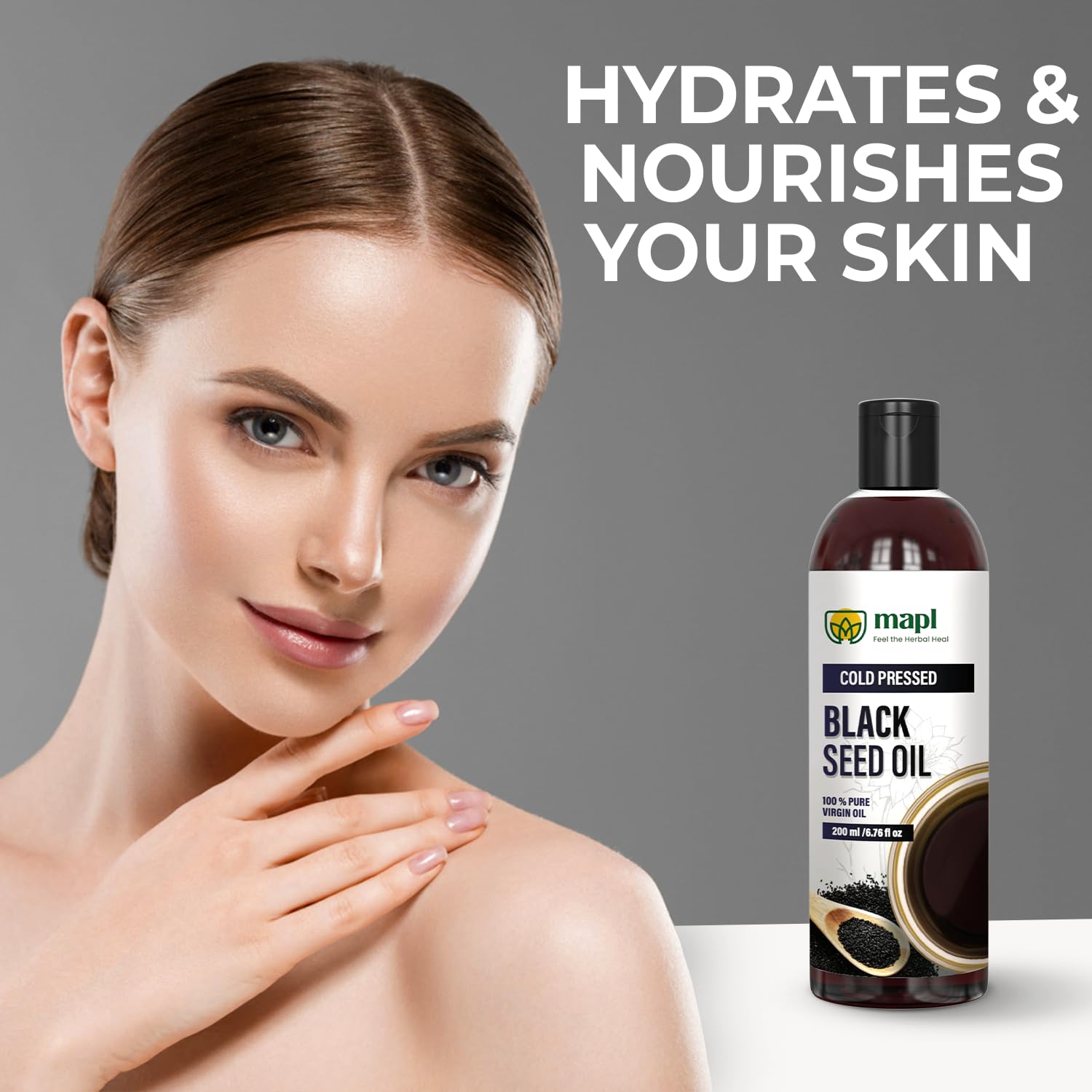 Oil being applied to skin in skincare routine