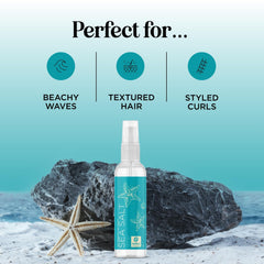Maple Holistics beach waves texture spray on damp hair fosters natural texture.
