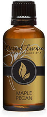 Amber glass 30ml bottle with black cap and tamper-evident ring for Maple Pecan fragrance oil
