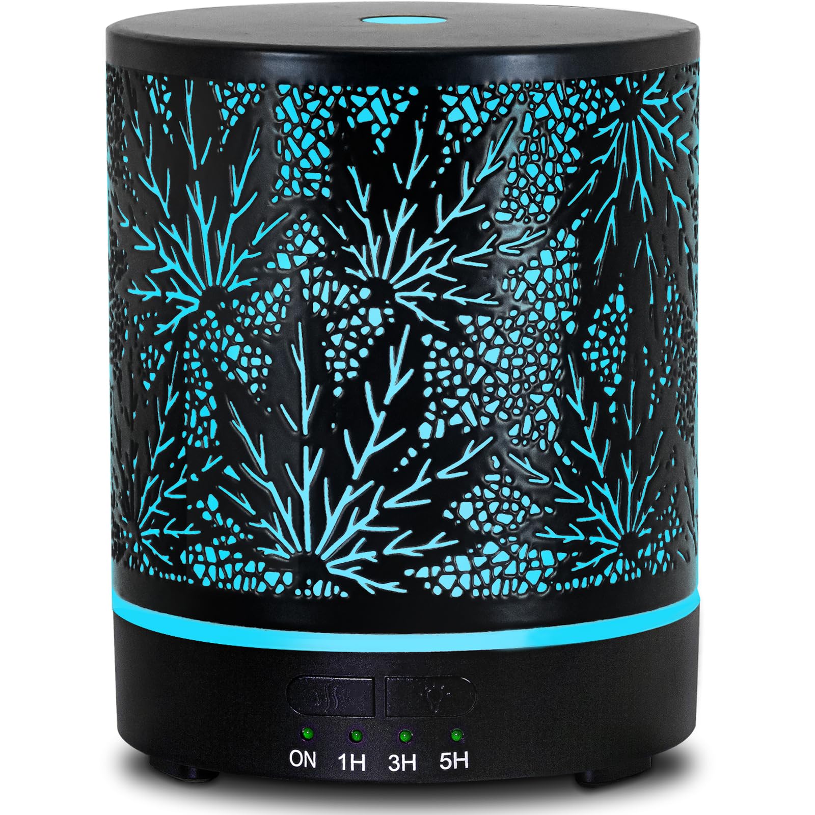 Maple leaf pattern essential oil diffuser front view