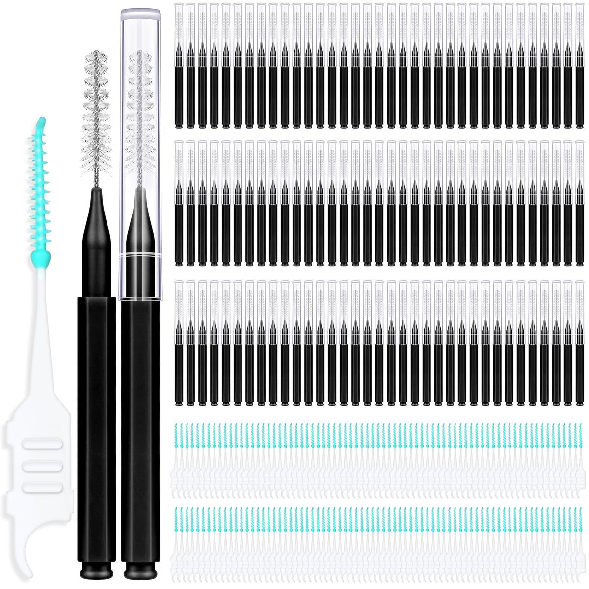 MAPVOLUT 200-Piece Interdental Brush Set with storage box and caps